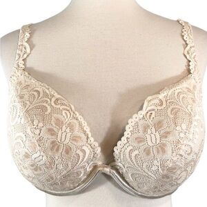 Cacique Lace plunge underwire bra Size 44DDD (44F) Cream color New with tag